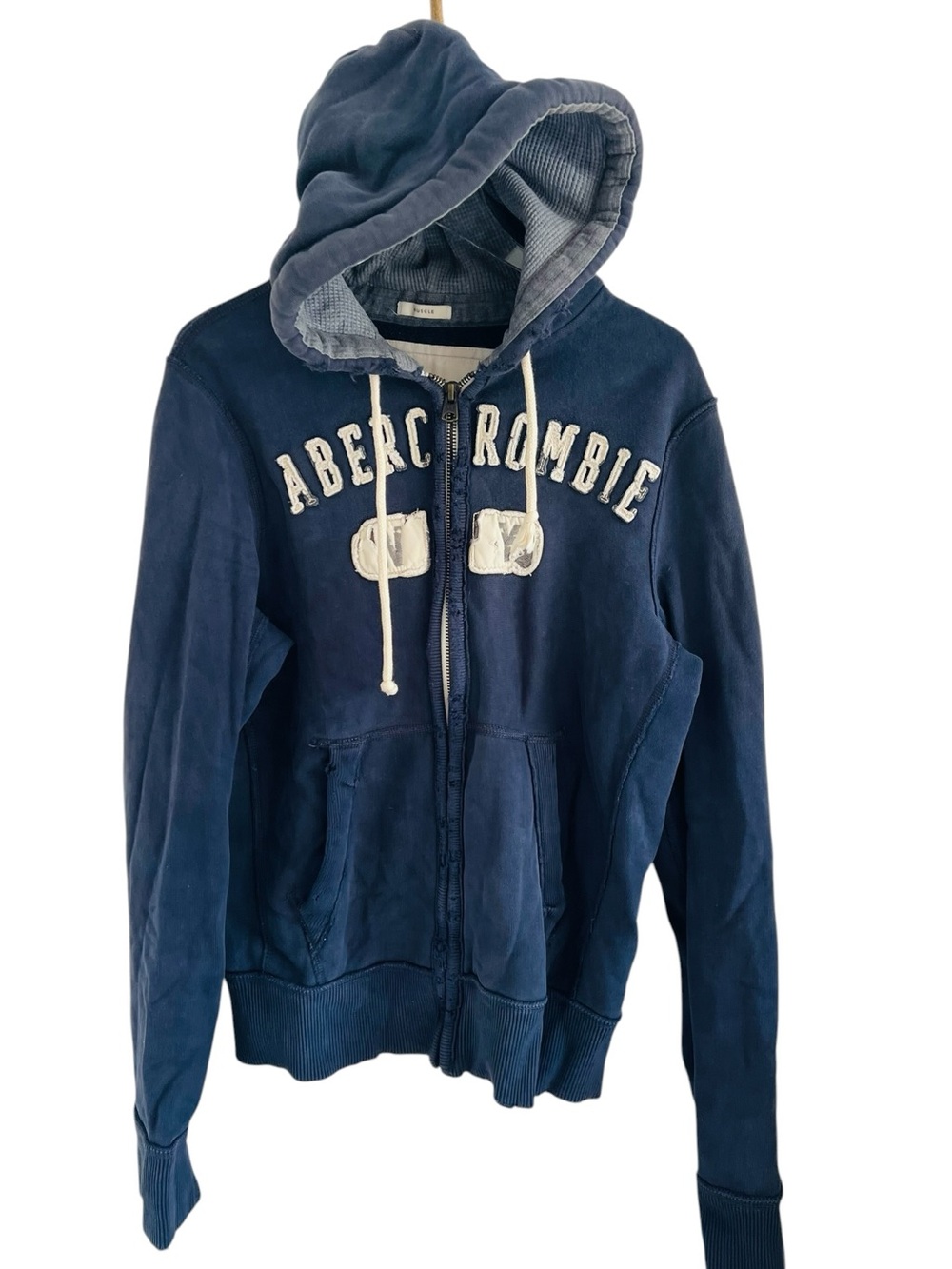 Abercrombie & Fitch Navy Blue Zip-Up Hoodie